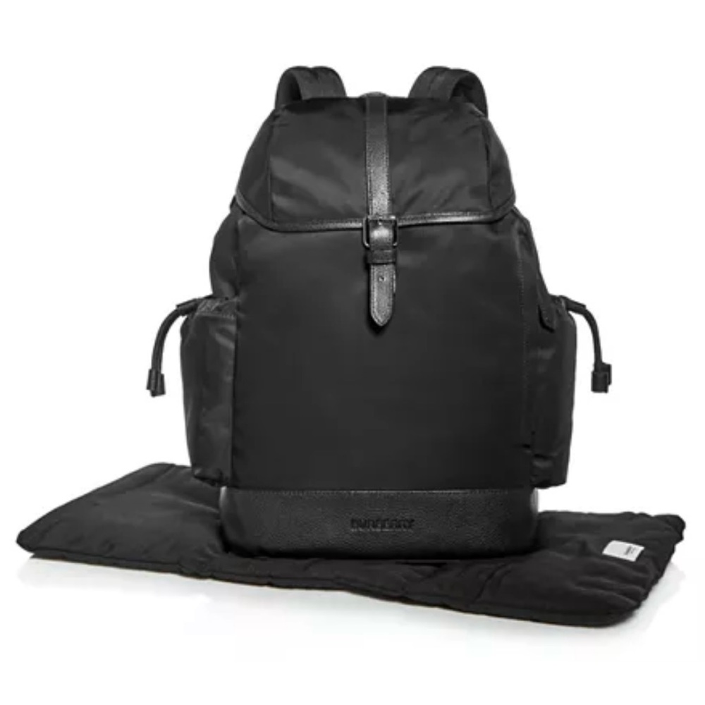 Burberry Leather Trim Nylon Baby Changing Backpack